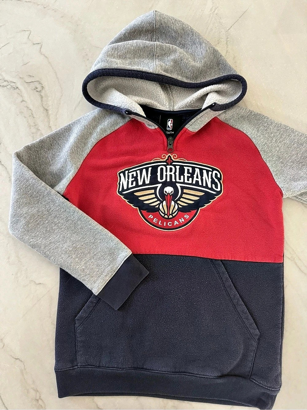 NBA New Orleans Pelicans Youth hoodie Color Block Boys Size 8 (S)